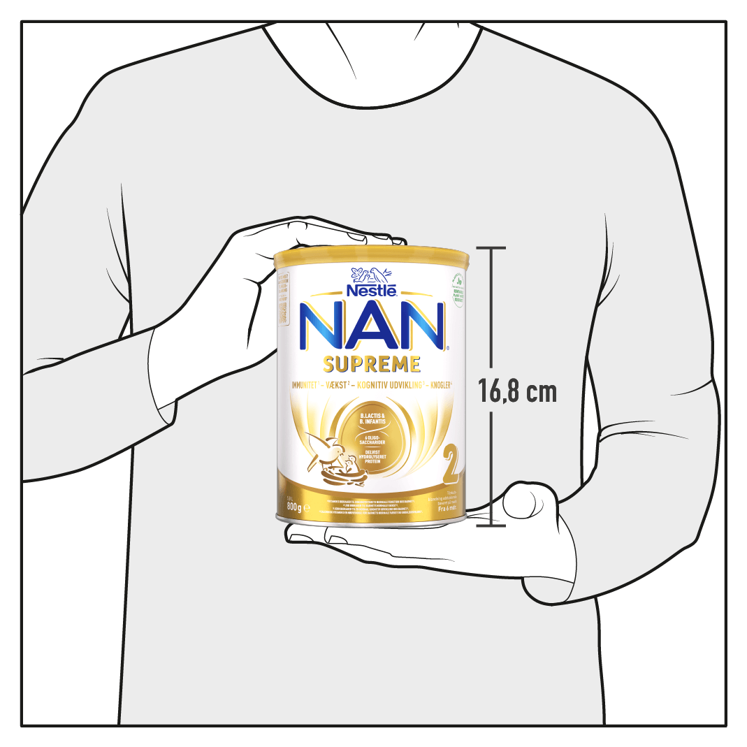 Nestlé NAN SUPREME 2 pulver 800g dåse size