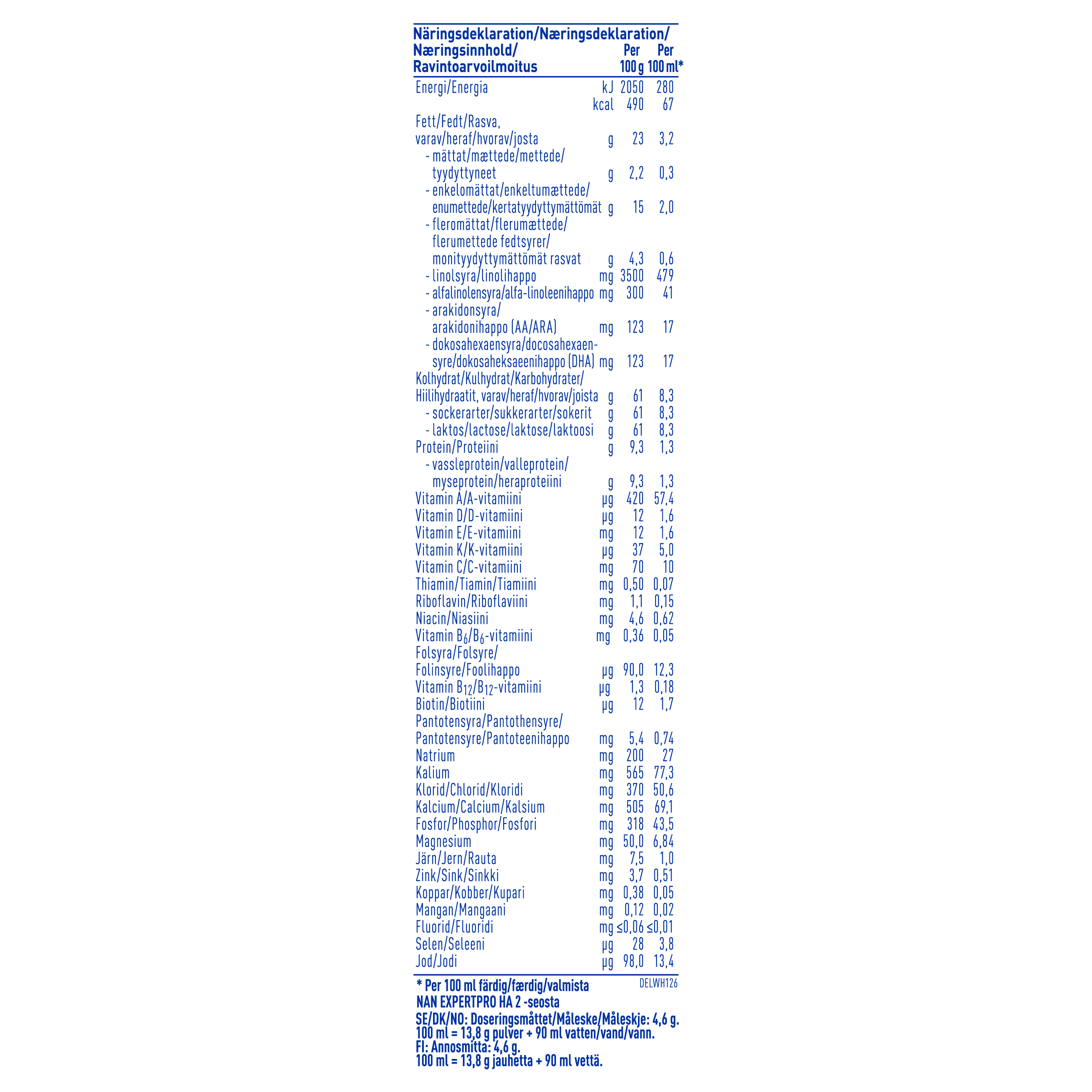 Nestlé NAN EXPERTPRO HA 2, tilskudsblanding 800g