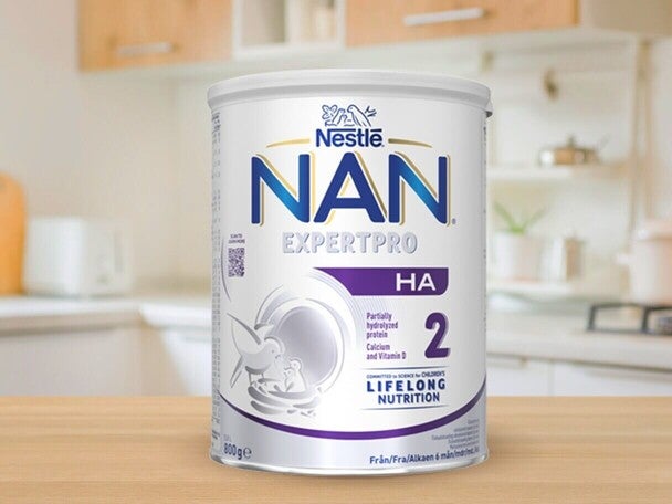 Tilberedning af NAN 2 pulver