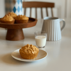 Muffins med gulerod og jordnødder