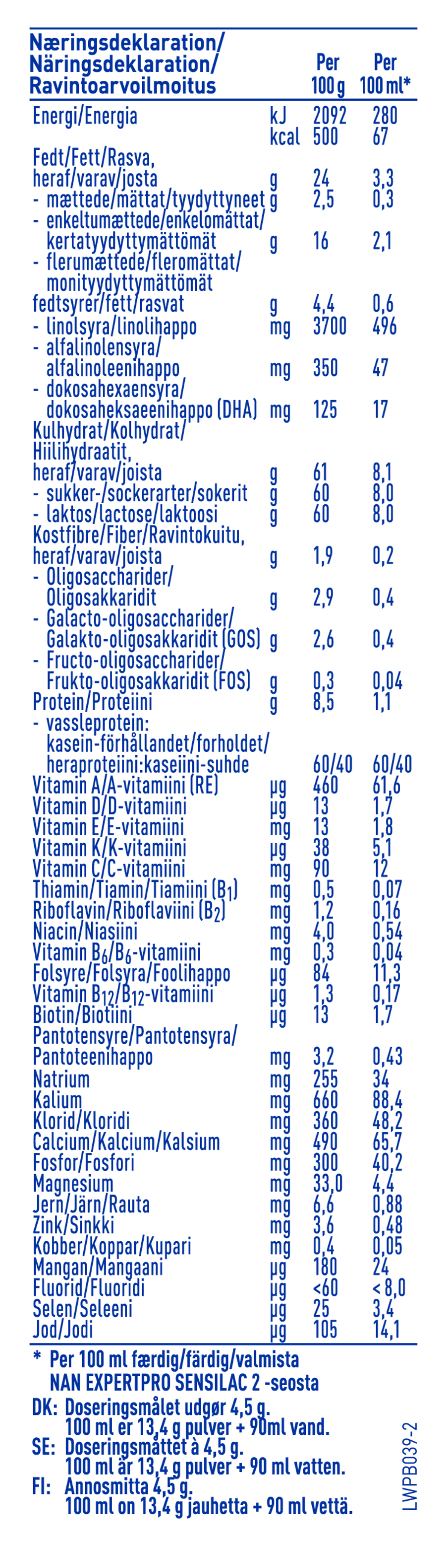 NAN Sensilac 2, 800g