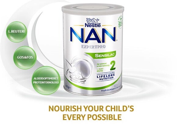 NAN EXPERTPRO SENSILAC 2 800g tilskudsblanding NAN EXPERTPRO SENSILAC 2 800g tilskudsblanding